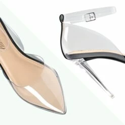 Crystal Pointed Toe Rhinestone Clear Pumps BLACK CLEAR -DREAM PAIRS Sales 0337 DREAM PAIRS Women SDPU2204W BLACK CLEAR 2
