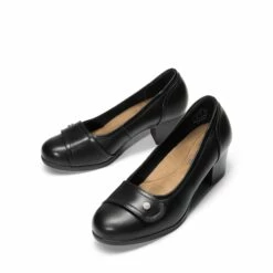 Comfortable Arch Support Slip On Pumps BLACK -DREAM PAIRS Sales 0342 BLACK 3