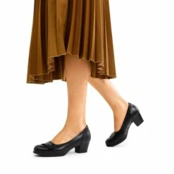 Comfortable Arch Support Slip On Pumps BLACK -DREAM PAIRS Sales 0342 BLACK 5