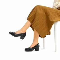 Comfortable Arch Support Slip On Pumps BLACK -DREAM PAIRS Sales 0342 BLACK 6