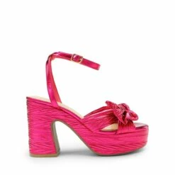 Bow Knot Platform Sandals HOT PINK -DREAM PAIRS Sales 0344 HOT PINK2