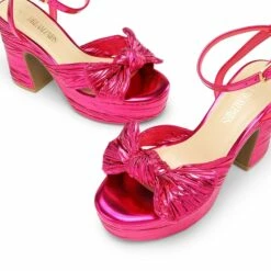 Bow Knot Platform Sandals HOT PINK -DREAM PAIRS Sales 0344 HOT PINK5