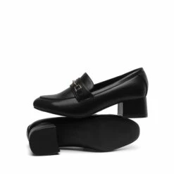Horse Bit Detail Chunky Loafers BLACK -DREAM PAIRS Sales 0347 black pu 4