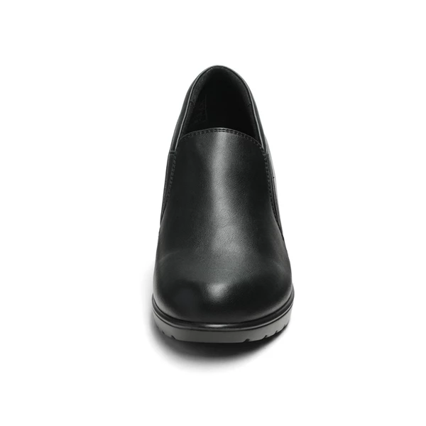 Wide Width Comfortable Round Toe Block Heel Pumps BLACK 7 Wide Width Comfortable Round Toe Block Heel Pumps BLACK - Image 5