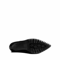 Wrinkle Design Pointed Toe Mid Calf Boots BLACK-SUEDE -DREAM PAIRS Sales 0356 BLACK SUEDE 6