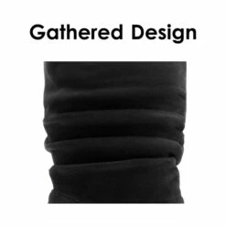 Wrinkle Design Pointed Toe Mid Calf Boots BLACK-SUEDE -DREAM PAIRS Sales 0357 BLACK SUEDE 5