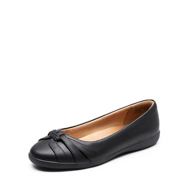 Comfortable Round-toe Flats BLACK 4 Comfortable Round-toe Flats BLACK - Image 2