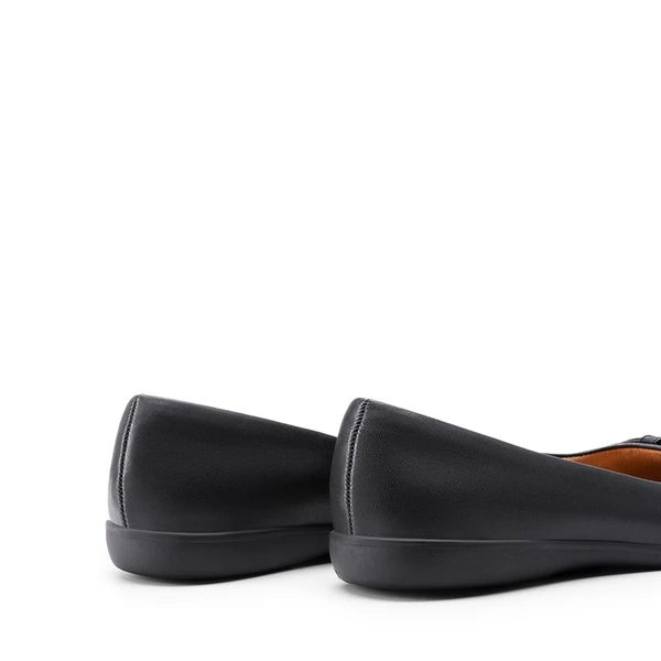 Comfortable Round-toe Flats BLACK 9 Comfortable Round-toe Flats BLACK - Image 7