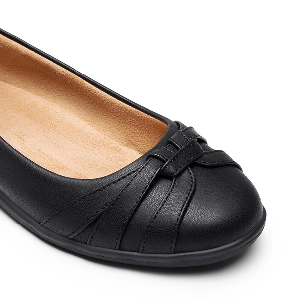 Comfortable Round-toe Flats BLACK 8 Comfortable Round-toe Flats BLACK - Image 6