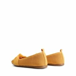 Machine Washable Knit Bow Flats YELLOW -DREAM PAIRS Sales 0359 YELLOW3