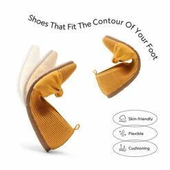 Machine Washable Knit Bow Flats YELLOW -DREAM PAIRS Sales 0359 YELLOW6.1