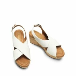 Casual Platform Criss-Cross Wedge Sandals WHITE-PU -DREAM PAIRS Sales 0401 WHITE PU4