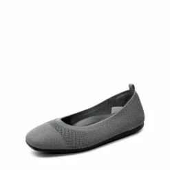 Breathable & Comfortable Square-Toe Flats GREY