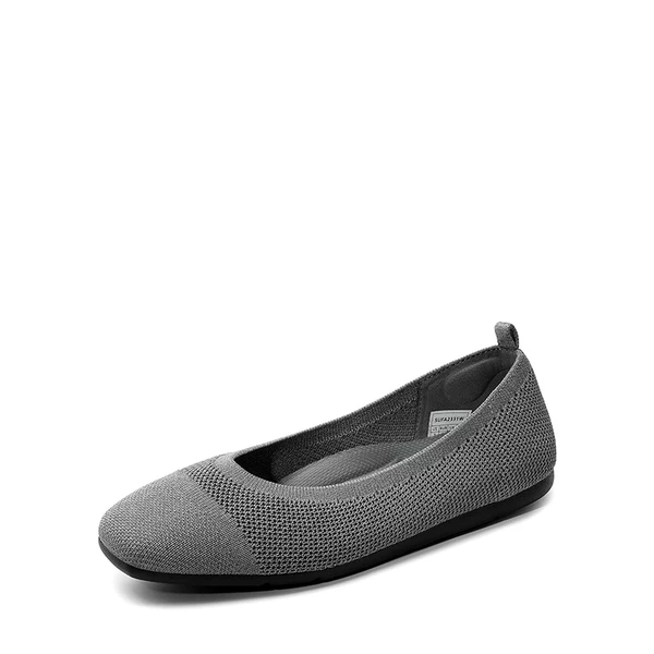 Breathable & Comfortable Square-Toe Flats GREY 3 Breathable & Comfortable Square-Toe Flats GREY