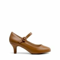 Low Kitten Heel Mary Jane Pumps TAN -DREAM PAIRS Sales 0547 IMG 9820