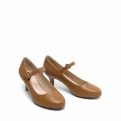 Low Kitten Heel Mary Jane Pumps TAN -DREAM PAIRS Sales 0547 IMG 9993