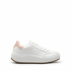 DEE Platform Fashion Sneakers WHITE/HOT PINK