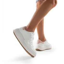 DEE Platform Fashion Sneakers WHITE/HOT PINK -DREAM PAIRS Sales 0550 WHITE HOT PINK7 2