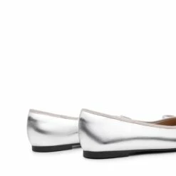 Bow Dual-tone Cap Toe Flats SILVER-PU -DREAM PAIRS Sales 0553 SILVER PU4