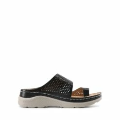 Massage Footbed Arch Support Cut-Out Sandals BLACK 12 Massage Footbed Arch Support Cut-Out Sandals BLACK -DREAM PAIRS Sales 0554 BLACK 2