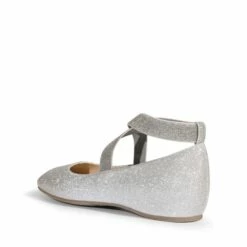 Square Toe Elastic Ankle Straps Flats SILVER-GLITTER -DREAM PAIRS Sales 0559 silver glitter 3