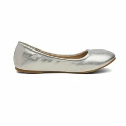 Classic Ballet Flats Shoes SILVER PU
