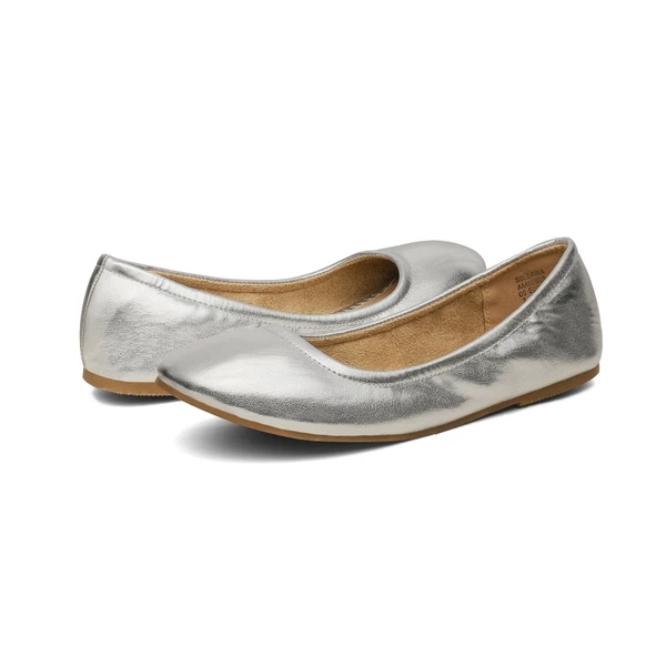 Classic Ballet Flats Shoes SILVER PU 4 Classic Ballet Flats Shoes SILVER PU - Image 2