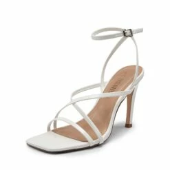 Square-Toe Strappy Stiletto Heel Sandals WHITE-PAT -DREAM PAIRS Sales 0606 white201