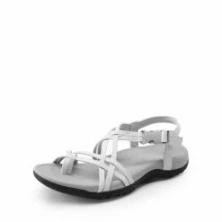 Arch Support Elastic Strap Athletic Sandals LIGHT GREY