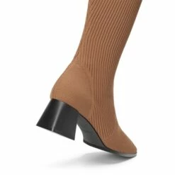 Water-Resistant Block Heel Knee High Boots BROWN -DREAM PAIRS Sales 0616 BROWN4