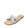 Cut-out Strap Light Sole Slide Sandals SILVER-RHINESTONE -DREAM PAIRS Sales 0616 SILVER RHINESTONE1