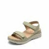 Hook-And-Loop Straps Massage Footbed Sandals GREEN -DREAM PAIRS Sales 0623 GREEN 1