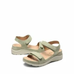 Hook-And-Loop Straps Massage Footbed Sandals GREEN -DREAM PAIRS Sales 0623 GREEN 6