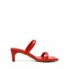Square Toe Rectangular Double Strap Heel Sandals RED 2 Square Toe Rectangular Double Strap Heel Sandals RED -DREAM PAIRS Sales 0623 RED 2