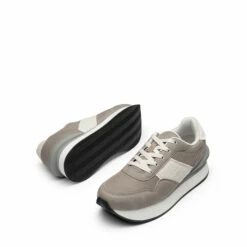 Spliced Design Platform Fashion Sneakers GREY -DREAM PAIRS Sales 0624 GREY4