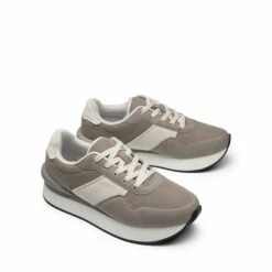 Spliced Design Platform Fashion Sneakers GREY -DREAM PAIRS Sales 0624 GREY5