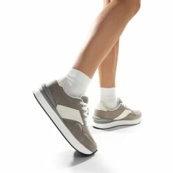 Spliced Design Platform Fashion Sneakers GREY -DREAM PAIRS Sales 0624 GREY7