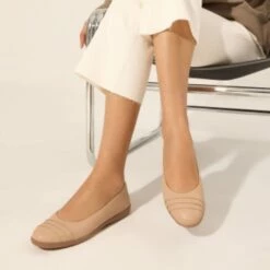 Slip On Arch Support Flats NUDE -DREAM PAIRS Sales 0625 12019