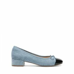 Bow Ballet Pumps DENIM BLUE BLACK 11 Bow Ballet Pumps DENIM BLUE BLACK -DREAM PAIRS Sales 0626 DENIM20BLUE2