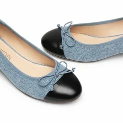 Bow Ballet Pumps DENIM BLUE BLACK 14 Bow Ballet Pumps DENIM BLUE BLACK -DREAM PAIRS Sales 0626 DENIM20BLUE5