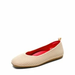 Square Toe Cushioned Knit Flats APRICOT-HOT PINK 14 Square Toe Cushioned Knit Flats APRICOT-HOT PINK -DREAM PAIRS Sales 0627 APRICOT HOTPINK1