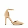 Ankle Strap Pointed Toe Stiletto Heels Pumps NUDE NUBUCK -DREAM PAIRS Sales 0629 Nude nubuck 2