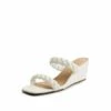 Braided Straps Square Toe Wedge Sandals WHITE -DREAM PAIRS Sales 0629 WHITE 1