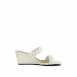Braided Straps Square Toe Wedge Sandals WHITE -DREAM PAIRS Sales 0629 WHITE 2