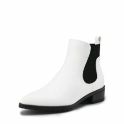 Pointed Toe Chelsea Platform Boots WHITE 11 Pointed Toe Chelsea Platform Boots WHITE -DREAM PAIRS Sales 0630 DREAM PAIRS SDAB2225W WHITE 1