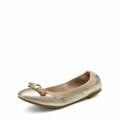 Foldable Bowknot Round Toe Ballet Flats GOLD-PU -DREAM PAIRS Sales 0632 goods 01