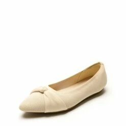 Breathable Bowknot Pointed Toe Knit Flats NUDE -DREAM PAIRS Sales 0637 NUDE 1