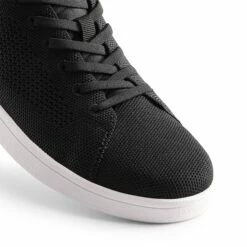 Water-Resistant Slip-On Knit Sneakers BLACK