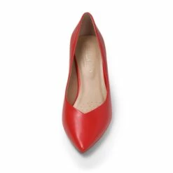 Pointed Toe Chunky High Heel Pumps RED PU 10 Pointed Toe Chunky High Heel Pumps RED PU -DREAM PAIRS Sales 0640 DREAM PAIRS Women SDPU2229W RED PU 2