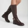 Side Zipper Knee High Riding Boots BROWN -DREAM PAIRS Sales 0643 12042